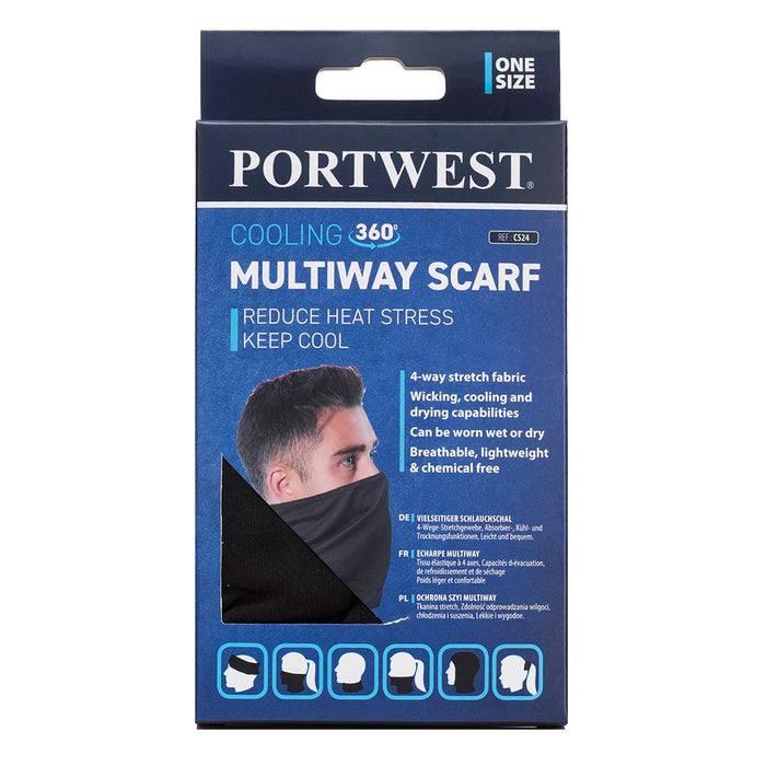 Cooling Scarf (Multiway) - CS24-Balaclavas-Portwest-[Safety Supply]-Mann Supply