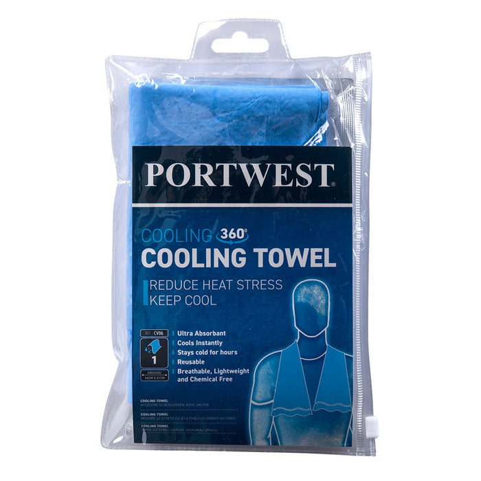 Cooling Towel Blue - CV06-Cooling Towels-Portwest-[Safety Supply]-Mann Supply