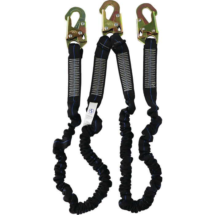 Dingo Core - 4.5-6ft Dual-Leg Internal Shock-Absorbing Elastic Lanyard-Lanyards-Safe Keeper-Mann Supply