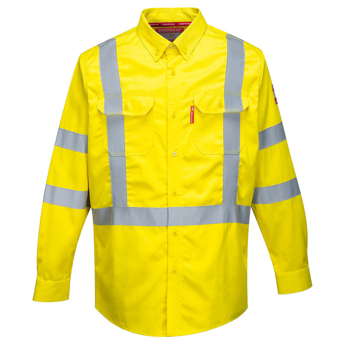FR95 - Bizflame 88/12 FR Hi-Vis Shirt Yellow