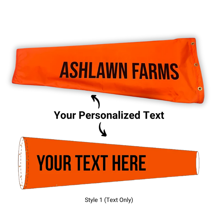 Personalized Text Agricultural Heavy-Duty Windsock (No Logo)