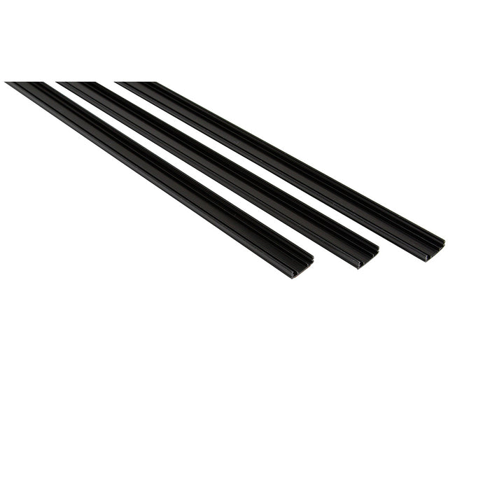 BradyJet J1000 Component Tag Black Rails with Adhesive - 1 Meter