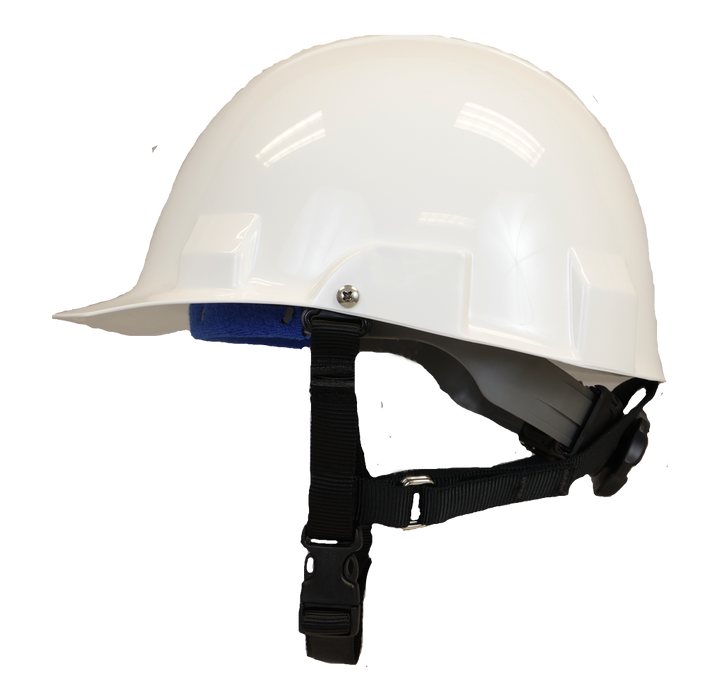 Bullard Type II HDPE Helmets with 4 point Suspension and a 3 point chinstrap