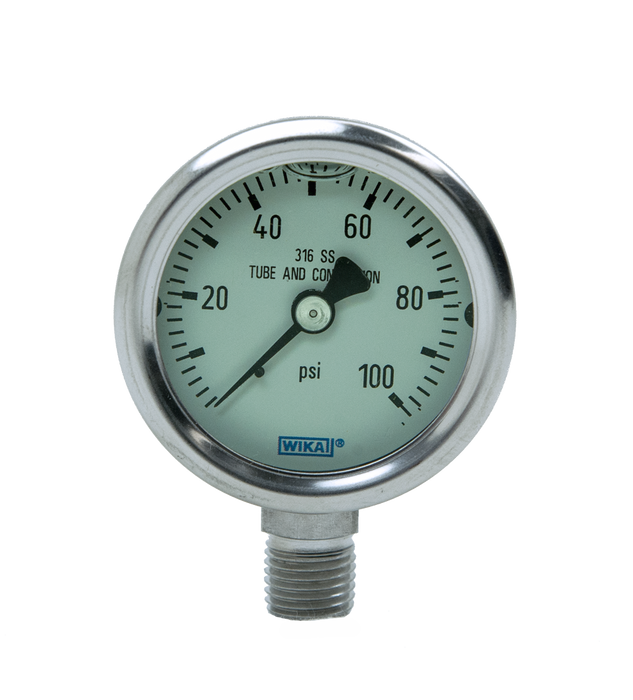 Bullard Free-Air Pump ICE Pump Pressure Gauge Liquid Filled