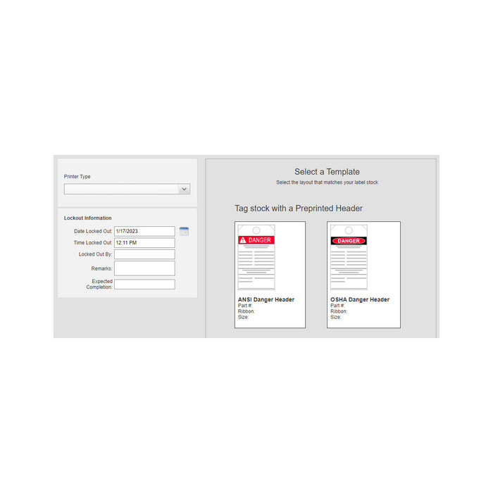 LINK360 Safety Software with BradyPrinter S3100 Printer and Lockout Tagout Materials Kit