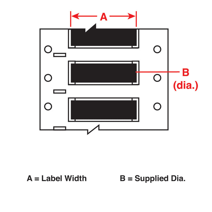 PermaSleeve Heat Shrink Wire & Cable Labels - Black for M6 & M7 Printers | Durable, Professional-Grade Solutions