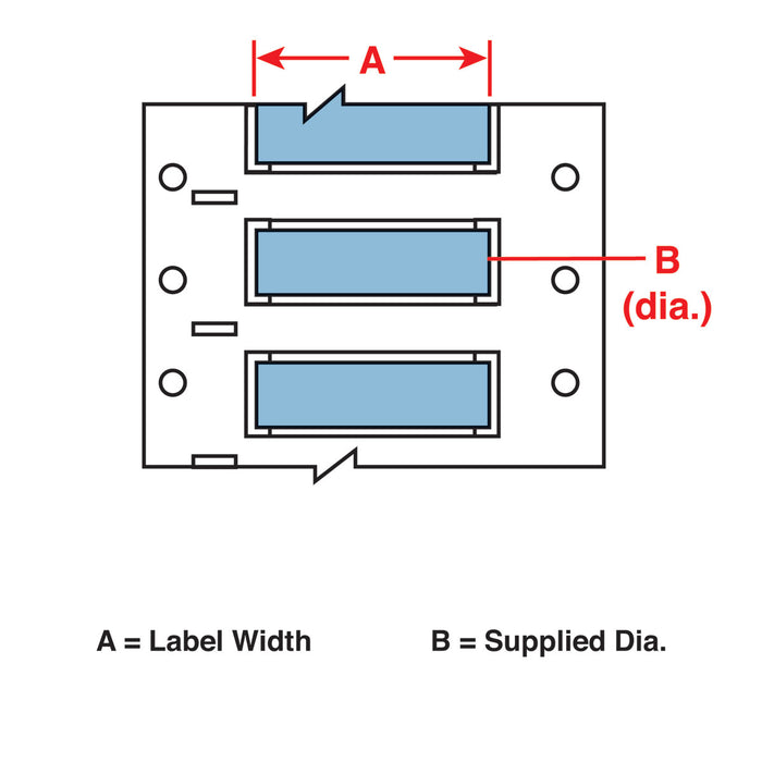PermaSleeve Heat Shrink Wire & Cable Labels for M6 & M7 Printers - Durable, Blue, Ideal for Professionals & DIY Projects