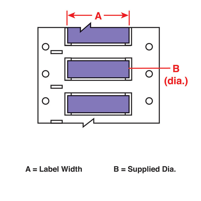 PermaSleeve Violet Heat Shrink Wire & Cable Labels for M6 & M7 Printers - Durable & Customizable Solutions for Professionals