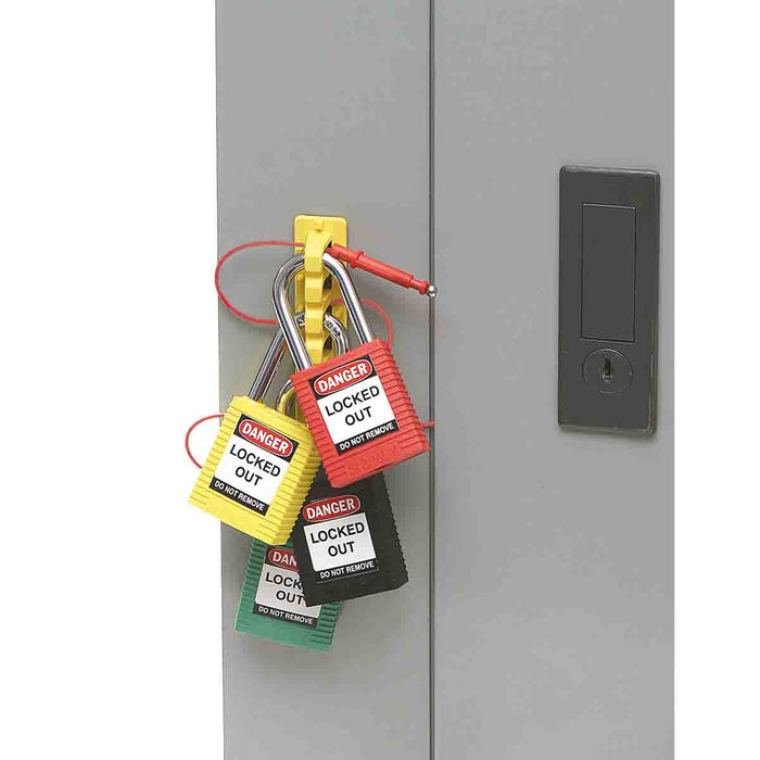 8 Inch Lock Rail-Circuit Breaker Lockouts-Brady-[Safety Supply]-Mann Supply