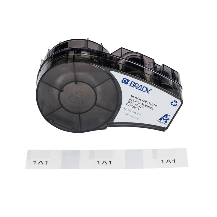 Self-Laminating Vinyl Wrap Around Labels with Ribbon, Pre-Sized, for M210 M211 Printers