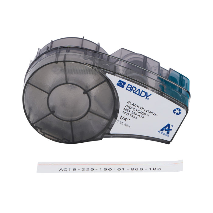 BradyGrip Print-on Hook Labels with Ribbon featuring VELCRO® Brand Hook for M21 Printers - 0.25"