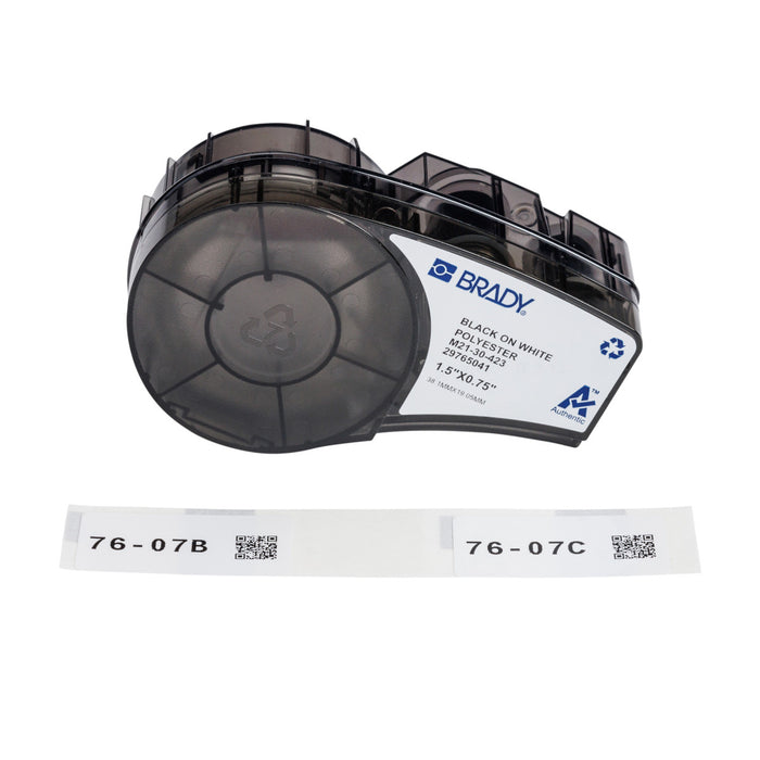 Brady Harsh Environment Multi-Purpose Polyester Labels with Ribbon, Pre-Sized, for M210 M211 Printers