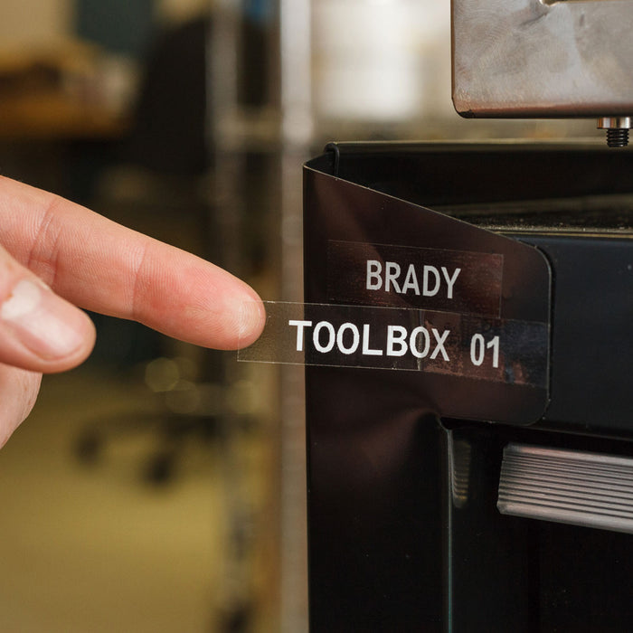 Brady Harsh Environment Multi-Purpose Clear Polyester Labels with Ribbon for M21 Printers