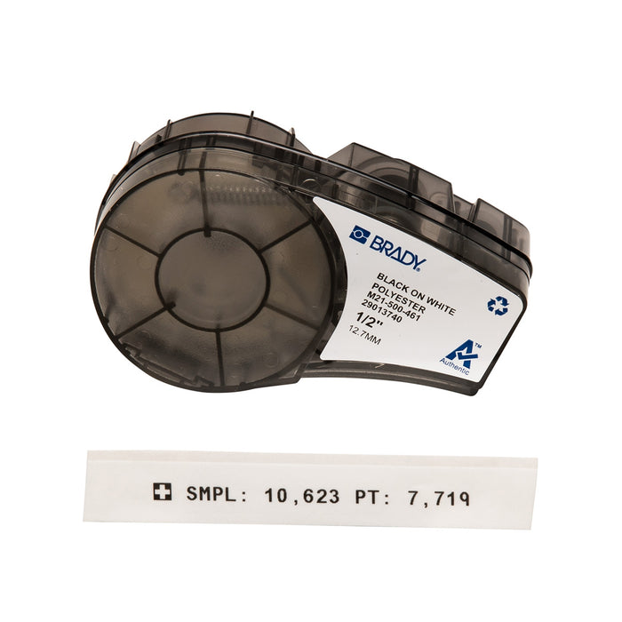 Self-Laminating Cryogenic Polyester Laboratory Labels with Ribbon for M21 Printers - 0.5"