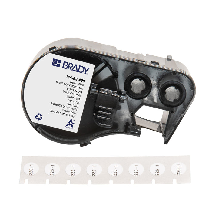 Aggressive Adhesive Multi-Purpose Nylon Vial and Tube Labels with Ribbon for M5 Printers