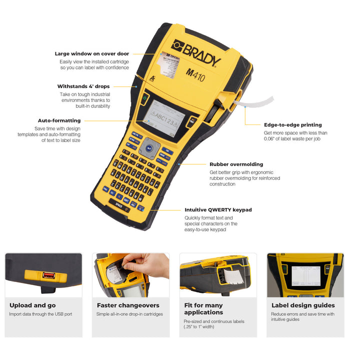 Brady M410 Handheld Industrial Label Printer