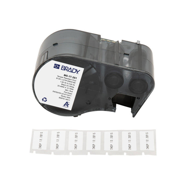 Brady Destructible Tamper Evident Matte Vinyl Labels with Ribbon for M5 Printers