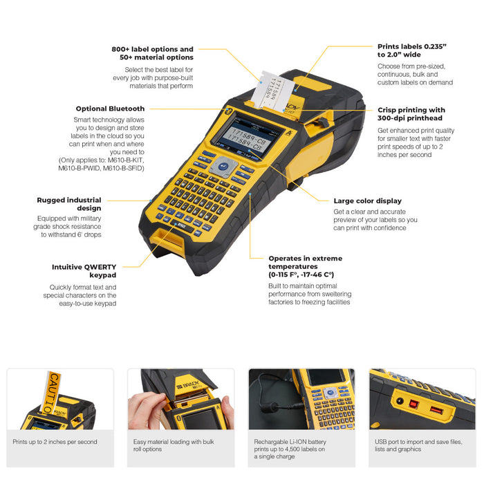 M610 Label Maker with CR1500 Barcode Scanner and Software Kit