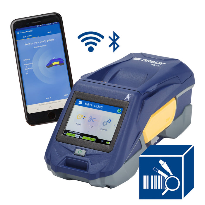 M611 Bluetooth Label Printer with Workstation Product & Wire ID Software and Hard Case-Portable Label Printers-Brady-[Safety Supply]-Mann Supply