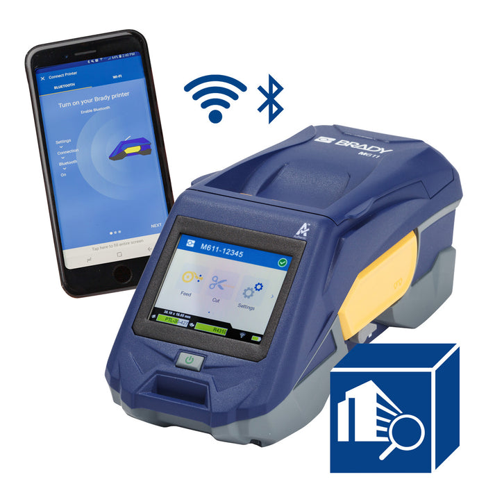 M611 Bluetooth Label Printer with Workstation Safety & Facility ID Software-Portable Label Printers-Brady-[Safety Supply]-Mann Supply