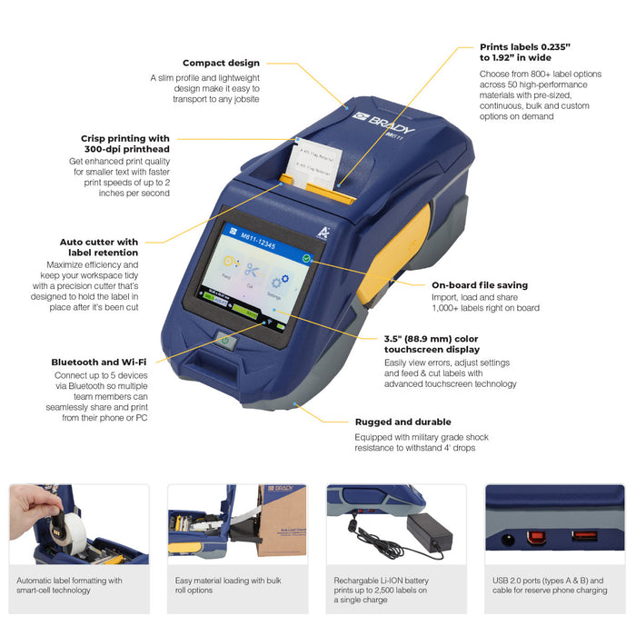 M611 Label Printer with CR1500 Barcode Scanner and Software Kit