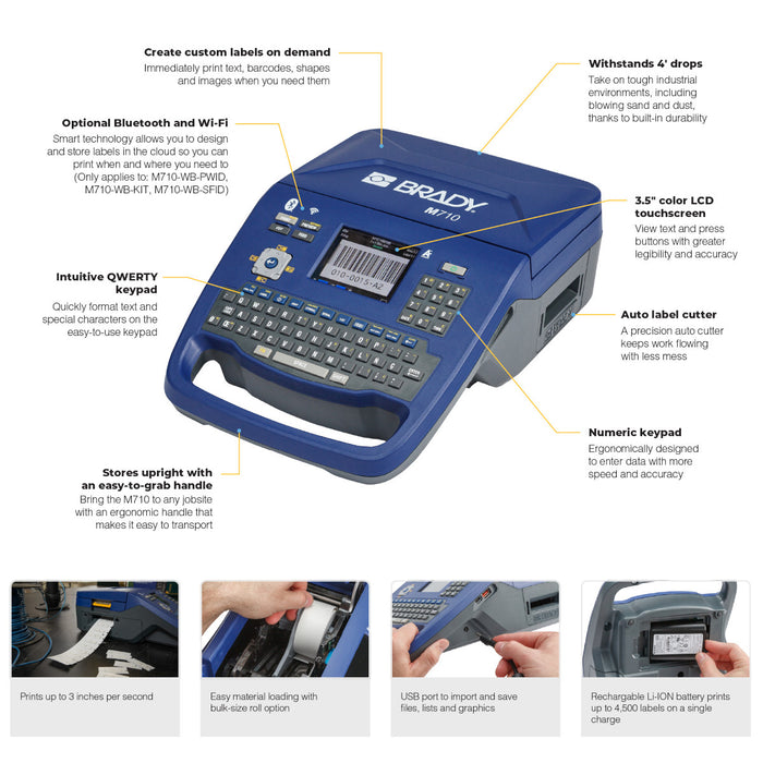 M710 Label Printer with V4500 Barcode Scanner and Software Kit