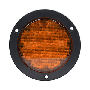 Opti-Luxx 450 Series 4" Round Red Stop/Tail/Turn (Flange Mount, 3-Wire Connection)