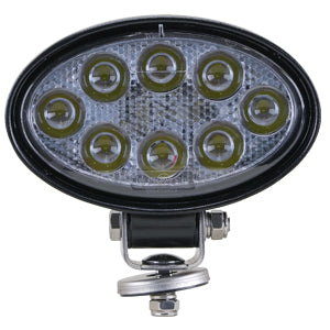 Opti-Luxx WK900 Series 5.6" Oval Clear/White Work/Scene Light (M8 Bracket Mount, Integrated Deutsch Connector)