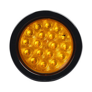 Opti-Luxx 400 Series 4" Round Amber Park/Turn (Grommet Mount, PL3 Connector)
