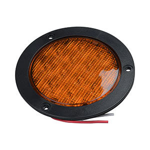 Opti-Luxx 450 Series 4" Round Red Stop/Tail/Turn (Flange Mount, 3-Wire Connection)