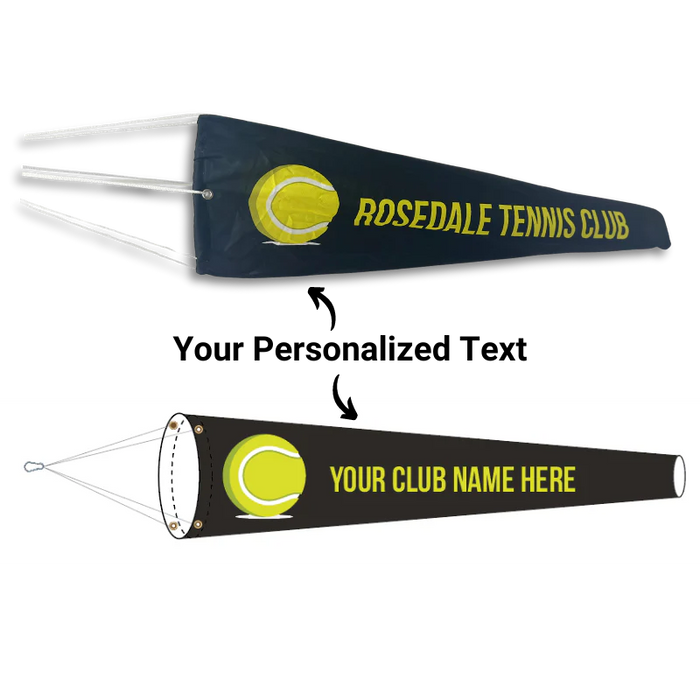 Personalized Text Tennis Lightweight Windsock