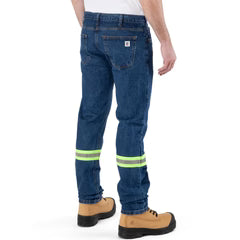 Big Bill Regular Fit 5-Pocket Denim Jeans with Reflective Tape - Stonewashed