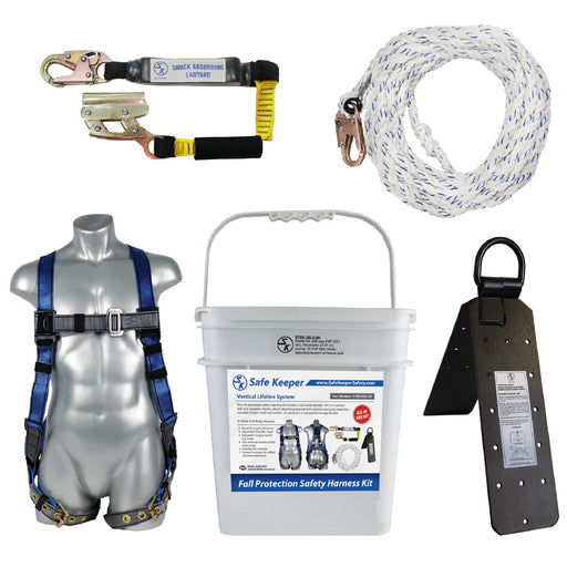 50 ft. Vertical Lifeline System – Roofer’s Bucket-Roofer's Kit-Safe Keeper-Mann Supply