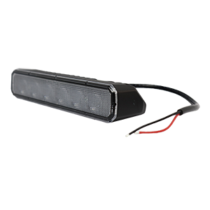 Opti-Luxx WK950 Series 7" Rectangular Clear Lens, White LED Work Light – CISPR CERTIFIED (45º Surface Mount, 2-Wire Connection)