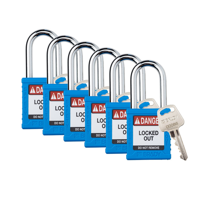 Nylon Safety Lockout Padlocks - Keyed Alike