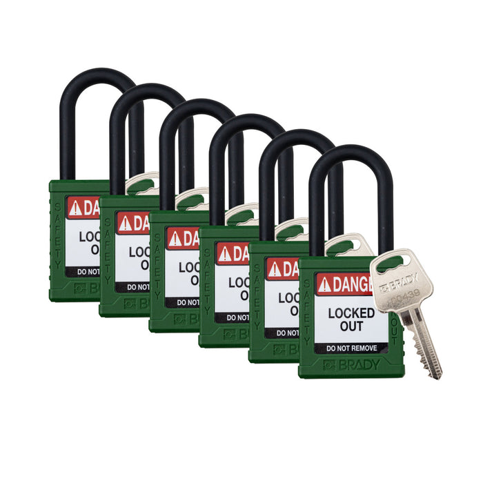 Nylon Safety Lockout Padlocks - Keyed Alike