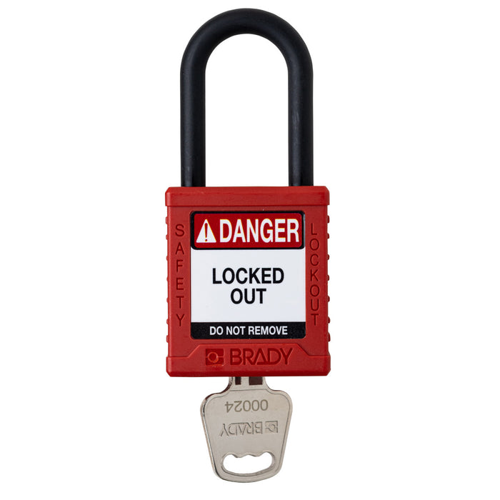 Nylon Safety Lockout Padlocks - Keyed Different