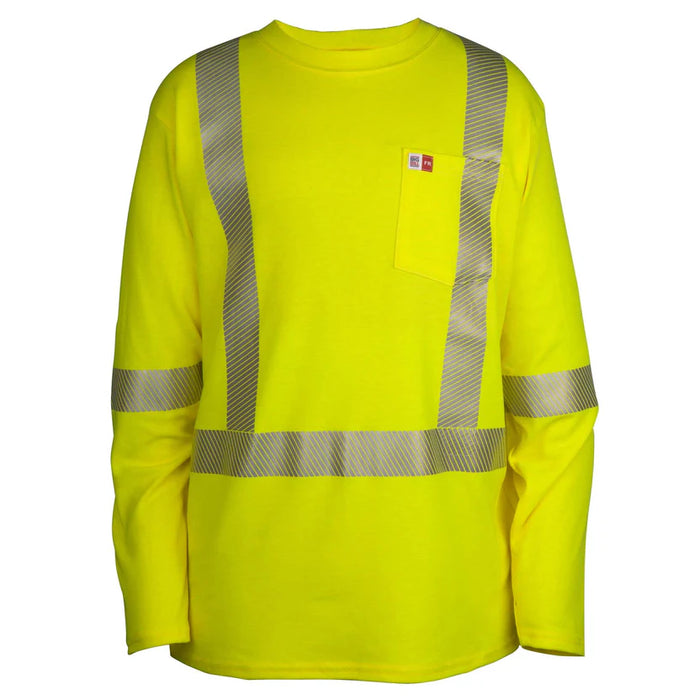 Big Bill High Visibility FR Athletic Performance Long Sleeve T-Shirt - Yellow
