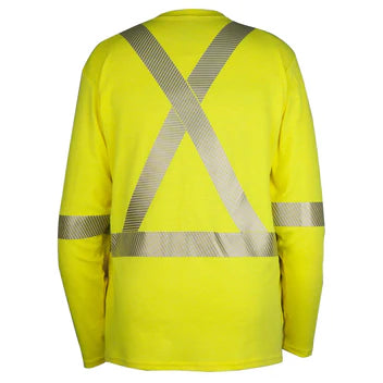 Big Bill High Visibility FR Athletic Performance Long Sleeve T-Shirt - Yellow