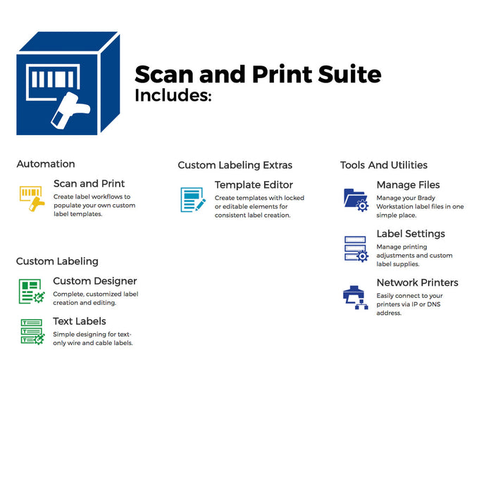 BBP12 Label Printer with Brady Workstation Scan and Print Software