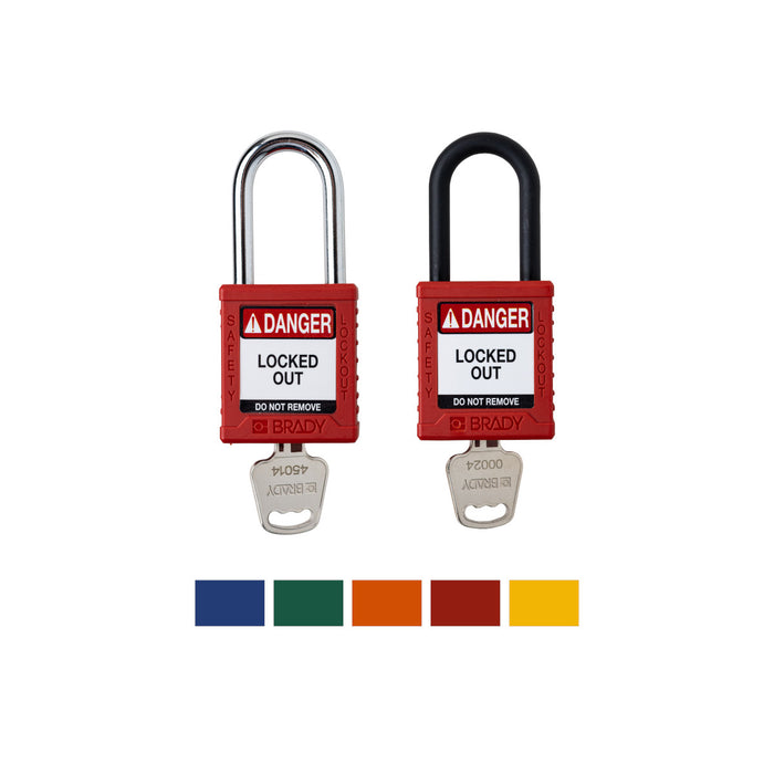 Nylon Safety Lockout Padlocks - Keyed Alike-Nylon Padlocks-Brady-[Safety Supply]-Mann Supply