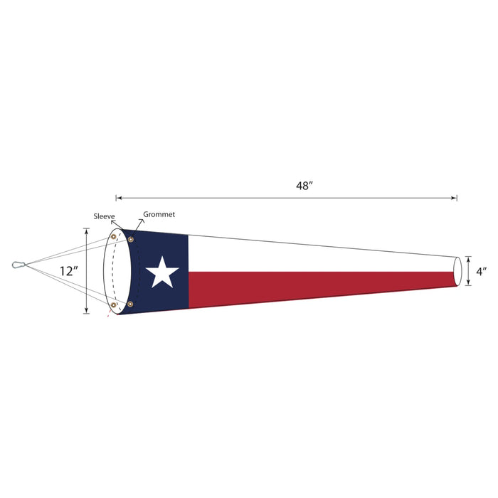 US State Flag Lightweight Windsocks