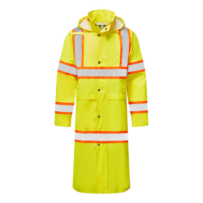Hi-Vis Contrast Tape Rain Coat 48" - UH405