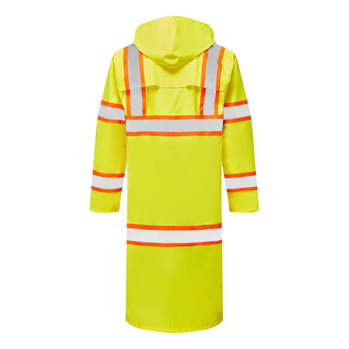 Hi-Vis Contrast Tape Rain Coat 48" - UH405
