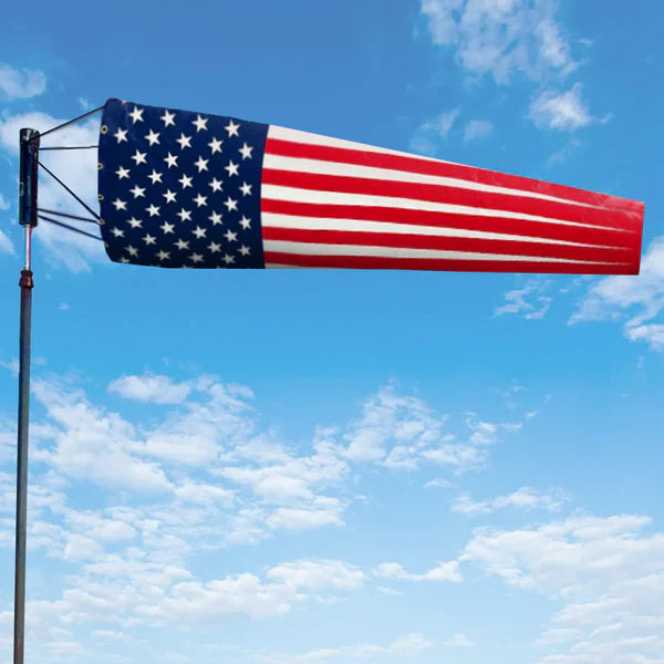 American Flag Heavy-Duty Windsock Outdoor Use