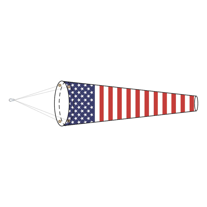 American Flag Lightweight Windsock – Perfect for Residential Display