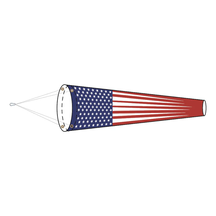 American Flag Lightweight Windsock – Perfect for Residential Display