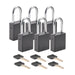 Aluminum Padlocks - Mann Supply BradyAluminum Padlocks
