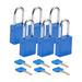 Aluminum Padlocks - Mann Supply BradyAluminum Padlocks