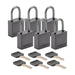 Aluminum Padlocks - Mann Supply BradyAluminum Padlocks